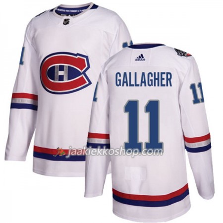 Miehille NHL Montreal Canadiens Pelipaita Brendan Gallagher 11 Adidas 2017-2018 Valkoinen 100 Classic Authentic Miehille NHL Montreal Canadiens Pelipaita Brendan Gallagher 11 Adidas 2017-2018 Valkoinen 100 Classic Authentic